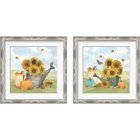 Framed 'Fall Sunshine 2 Piece Framed Art Print Set' border=