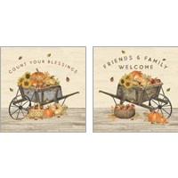 Framed 'Harvest Season 2 Piece Art Print Set' border=