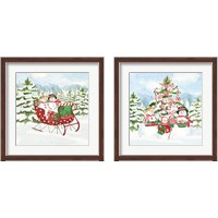 Framed 'Peppermint Holiday 2 Piece Framed Art Print Set' border=