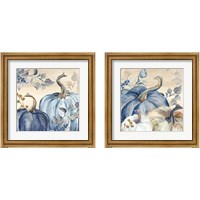 Framed 'Pumpkin Blues 2 Piece Framed Art Print Set' border=