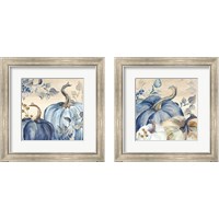 Framed 'Pumpkin Blues 2 Piece Framed Art Print Set' border=