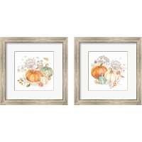 Framed 'Pumpkin Season 2 Piece Framed Art Print Set' border=