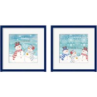 Framed 'Snow Lace 2 Piece Framed Art Print Set' border=