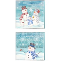 Framed 'Snow Lace 2 Piece Canvas Print Set' border=