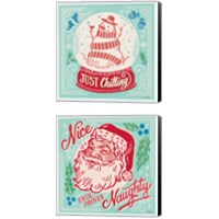 Framed Naughty and Nice 2 Piece Canvas Print Set