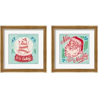 Framed Naughty and Nice 2 Piece Framed Art Print Set