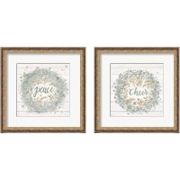 Framed Frosty Cheer Sage 2 Piece Framed Art Print Set