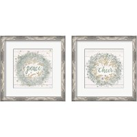 Framed Frosty Cheer Sage 2 Piece Framed Art Print Set