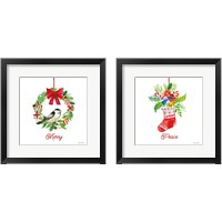 Framed 'Holiday 2 Piece Framed Art Print Set' border=