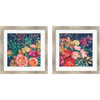 Framed 'Floral Drama 2 Piece Framed Art Print Set' border=