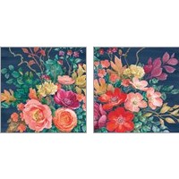 Framed Floral Drama 2 Piece Art Print Set