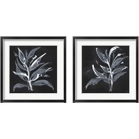 Framed 'Chalkboard Branch 2 Piece Framed Art Print Set' border=