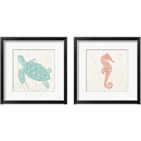 Framed 'Seaside Style 2 Piece Framed Art Print Set' border=