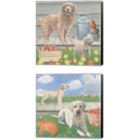 Framed 'Fall at the Farm 2 Piece Canvas Print Set' border=
