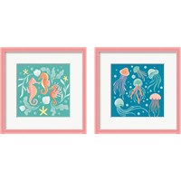 Framed 'Under the SeaSeries 2 Piece Framed Art Print Set' border=