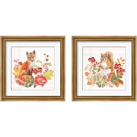 Framed 'Wooded Harvest 2 Piece Framed Art Print Set' border=