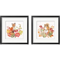 Framed 'Wooded Harvest 2 Piece Framed Art Print Set' border=