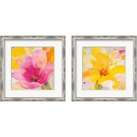 Framed 'Bright Tulips 2 Piece Framed Art Print Set' border=