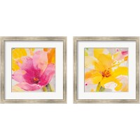Framed 'Bright Tulips 2 Piece Framed Art Print Set' border=