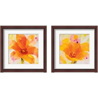 Framed 'Bright Tulips 2 Piece Framed Art Print Set' border=