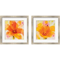 Framed 'Bright Tulips 2 Piece Framed Art Print Set' border=