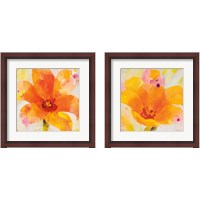 Framed 'Bright Tulips 2 Piece Framed Art Print Set' border=