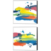 Framed Jewel Abstraction 2 Piece Canvas Print Set