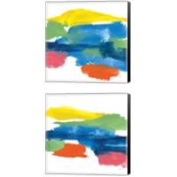 Framed Jewel Abstraction 2 Piece Canvas Print Set