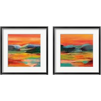 Framed Flower Hill Sunset 2 Piece Framed Art Print Set