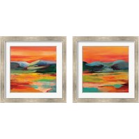 Framed Flower Hill Sunset 2 Piece Framed Art Print Set