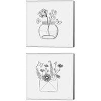 Framed 'Among Wildflowers 2 Piece Canvas Print Set' border=