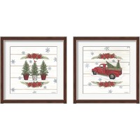 Framed 'Christmas Tree 2 Piece Framed Art Print Set' border=