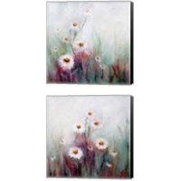Framed 'Wildflowers  2 Piece Canvas Print Set' border=