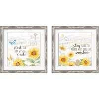 Framed 'Good Morning Sunshine 2 Piece Framed Art Print Set' border=