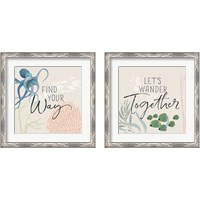 Framed 'Free As the Ocean 2 Piece Framed Art Print Set' border=