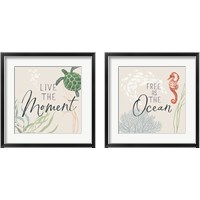 Framed 'Free As the Ocean 2 Piece Framed Art Print Set' border=