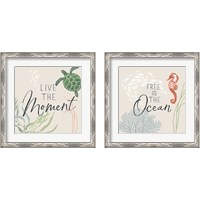 Framed 'Free As the Ocean 2 Piece Framed Art Print Set' border=