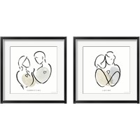 Framed 'Lines of Life 2 Piece Framed Art Print Set' border=