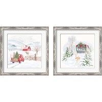 Framed 'Home For The Holidays 2 Piece Framed Art Print Set' border=