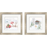 Framed 'Home For The Holidays 2 Piece Framed Art Print Set' border=