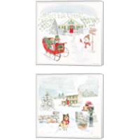 Framed 'Home For The Holidays 2 Piece Canvas Print Set' border=