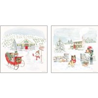 Framed 'Home For The Holidays 2 Piece Art Print Set' border=