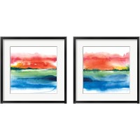 Framed 'Jewel Waterway 2 Piece Framed Art Print Set' border=