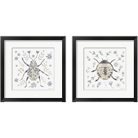 Framed 'Folk Beetle 2 Piece Framed Art Print Set' border=