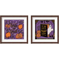 Framed 'Halloween Expressions 2 Piece Framed Art Print Set' border=