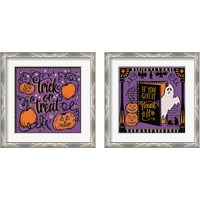 Framed 'Halloween Expressions 2 Piece Framed Art Print Set' border=