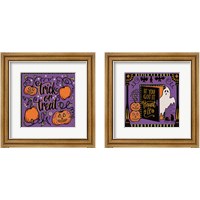 Framed 'Halloween Expressions 2 Piece Framed Art Print Set' border=