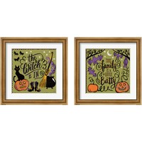 Framed 'Halloween Expressions 2 Piece Framed Art Print Set' border=