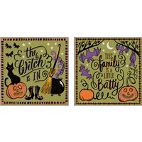 Framed 'Halloween Expressions 2 Piece Art Print Set' border=