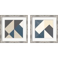 Framed 'Triangles  2 Piece Framed Art Print Set' border=